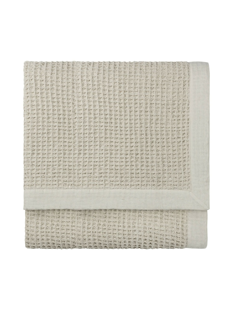 Yard Stone Canopy Waffle Textured Oversized 100% Cotton Throw - Image 3 of 5