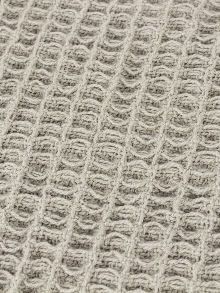 Yard Stone Canopy Waffle Textured Oversized 100% Cotton Throw - Image 4 of 5