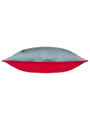 Furn Подушка Ditsy Festive Reindeer Velvet Piped Polyester Fill Рождество подушки - Изображение 4 из 5
