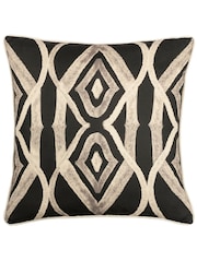 Wylder Black 50 x 50cm Cape Ikat Polyester Filled Cushion - Image 1 of 4