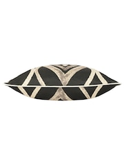 Wylder Black 50 x 50cm Cape Ikat Polyester Filled Cushion - Image 2 of 4