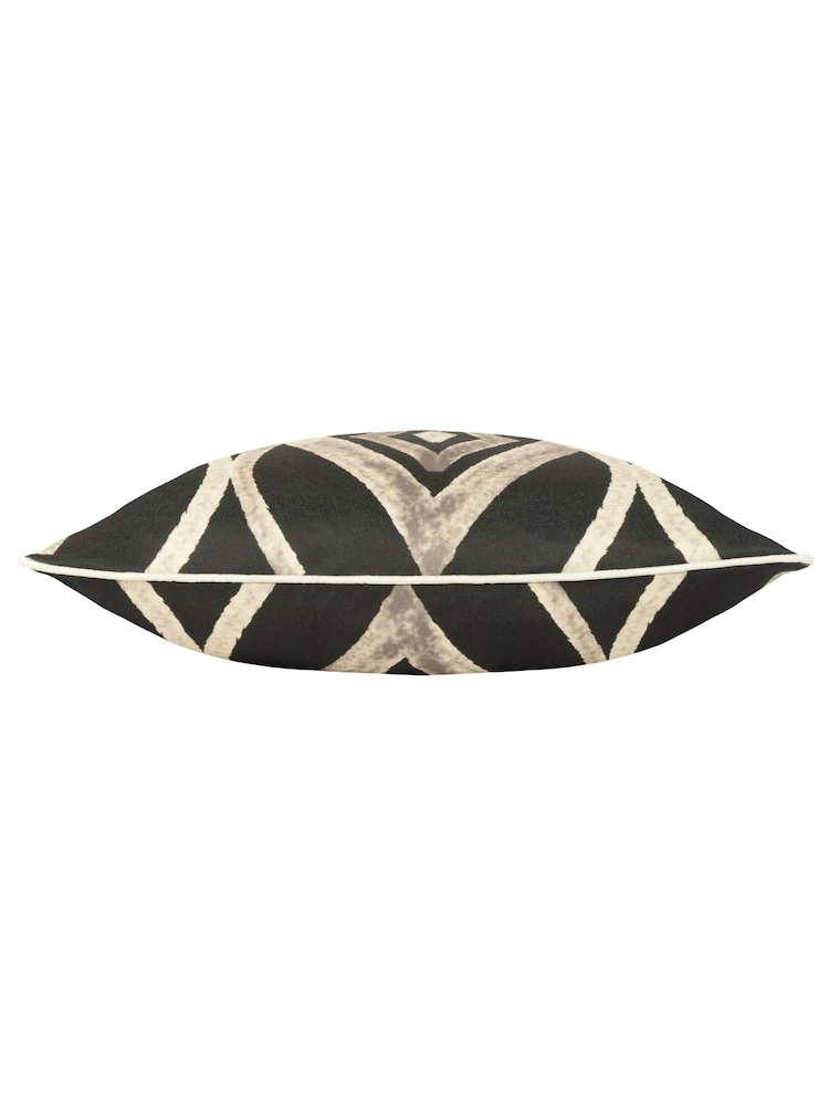 Wylder Black 50 x 50cm Cape Ikat Polyester Filled Cushion - Image 2 of 4
