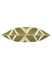 Wylder Moss Green 50 x 50cm Cape Ikat Polyester Filled Cushion - Image 3 of 3