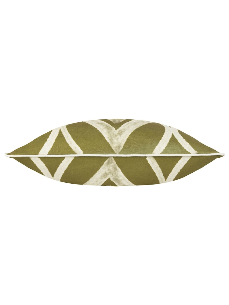 Wylder Moss Green 50 x 50cm Cape Ikat Polyester Filled Cushion - Image 3 of 3