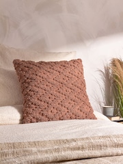 Yard Baked Earth Pink Calvay Chunky Textured Polyester Filled Cushion - Image 1 of 8