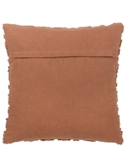Yard Baked Earth Pink Calvay Chunky Textured Polyester Filled Cushion - Image 5 of 8