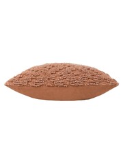 Yard Baked Earth Pink Calvay Chunky Textured Polyester Filled Cushion - Image 6 of 8
