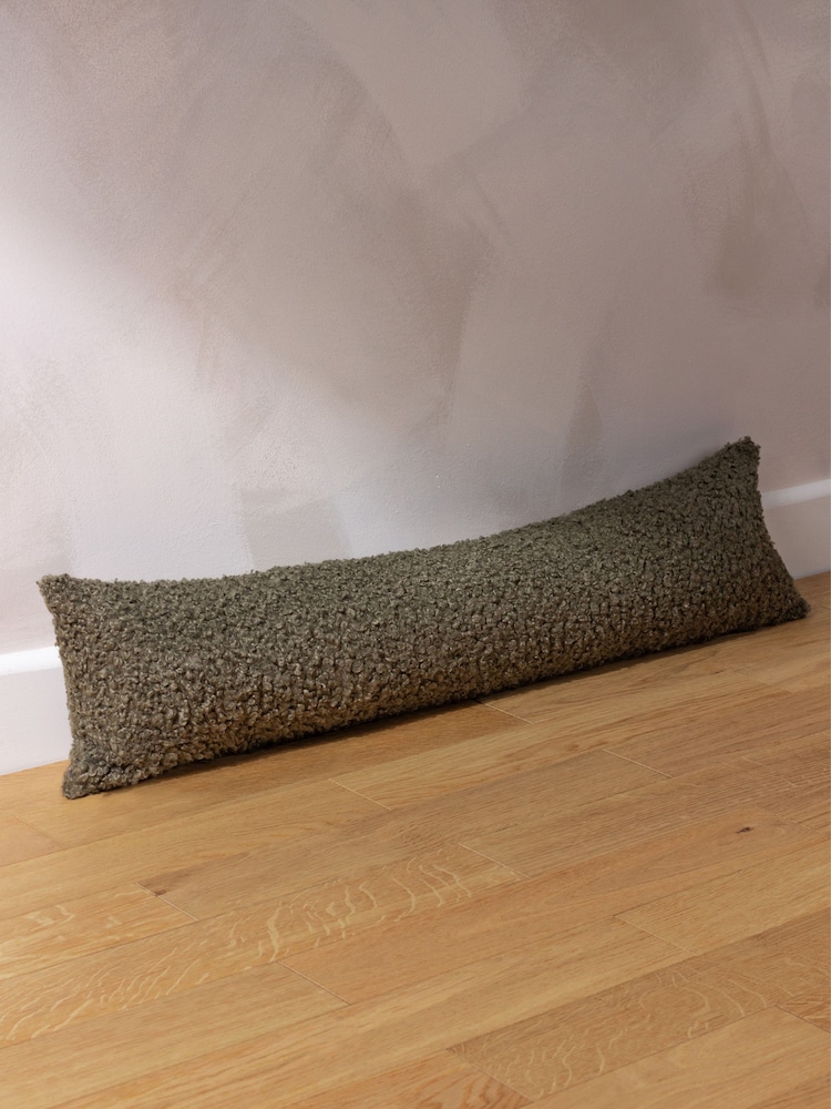 Yard Khaki Green Cabu Boucle Shearling Draught Excluder - Image 1 of 3