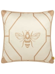Furn Gold Bee Deco Geometric Polyester Filled Cushion - Image 3 of 6