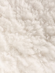 heya home Cream Fluff Ball Faux Fur Feather Filled Cushion - Image 6 of 7