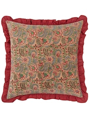 Paoletti Haven Floral 100% Cotton Velvet Feather Filled Cushion - Изображение 3 из 7