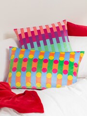 heya home Pink Dashing Velvet Feather Filled Cushion - Image 2 of 6