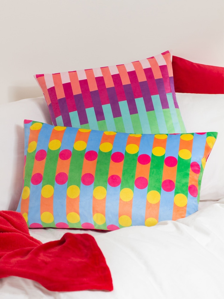 heya home Pink Dashing Velvet Feather Filled Cushion - Image 2 of 6