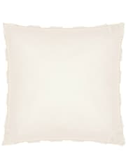 heya home Cream Check It Boucle Fleece Feather Filled Cushion - Image 5 of 7