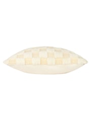 heya home Cream Check It Boucle Fleece Feather Filled Cushion - Image 6 of 7