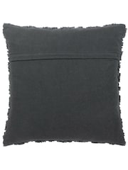 Yard Dusk Blue Calvay Chunky Textured Feather Filled Cushion - Image 4 of 7