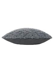 Yard Dusk Blue Calvay Chunky Textured Feather Filled Cushion - Image 5 of 7