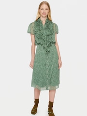 Saint Tropez Green Lilja Ruffles Short Sleeve Dress - Image 3 of 6
