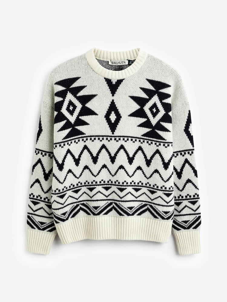 Baukjen Blue Zhuri Recycled Wool Blend Jumper - Image 1 of 2 Baukjen Blue Zhuri Recycled Wool Blend Jumper - Image 1 of 2