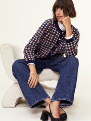 Baukjen Blue Prudence Recycled Wool Knitted Jacket - Image 1 of 7