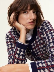 Baukjen Blue Prudence Recycled Wool Knitted Jacket - Image 4 of 7