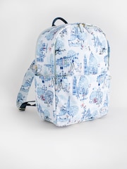 رسم بطبعة لندن باللونين الأبيض/ الأزرق - حقيبة ظهر مدمجة من Cath Kidston - صورة 1 من 10