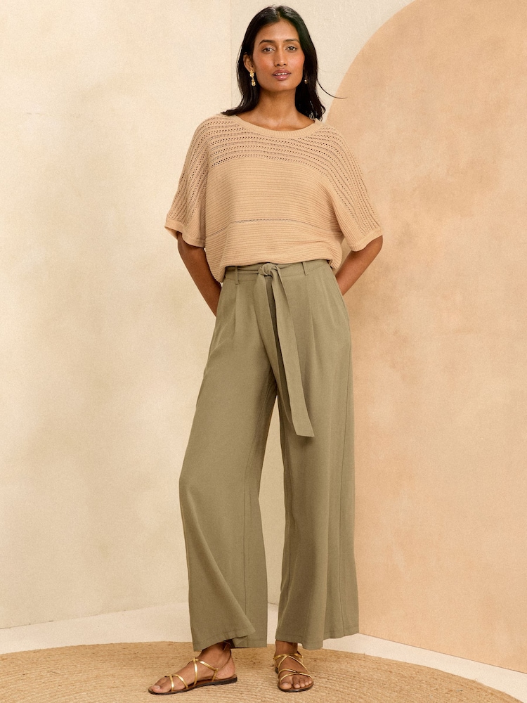 Love & Roses Camel Batwing Textured Jumper - Image 4 of 4 Love & Roses Camel Batwing Textured Jumper - Image 4 of 4