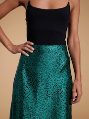 Dancing Leopard Renzo Satin Midi Skirt - Image 4 of 4
