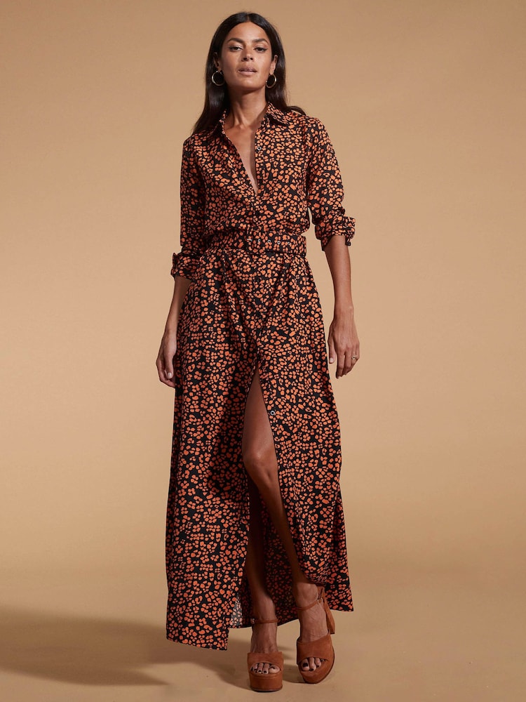 Dancing Leopard Dove Maxi Shirt Dress - Image 2 of 5