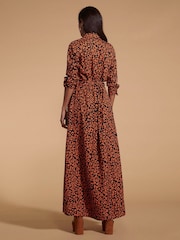 Dancing Leopard Dove Maxi Shirt Dress - Image 5 of 5