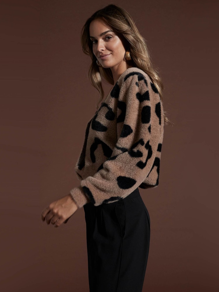 Črna Mocha Leopard - Jopica z leopardjim vzorcem Dancing Bambino - Slika 2 iz 4