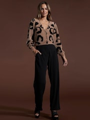 Črna Mocha Leopard - Jopica z leopardjim vzorcem Dancing Bambino - Slika 4 iz 4