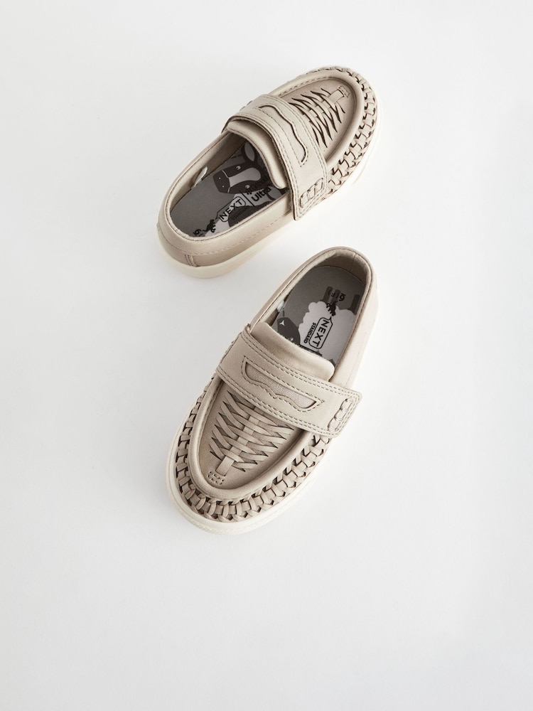 Grey Wide Fit (G) Woven Loafers - Image 7 of 7 Grey Wide Fit (G) Woven Loafers - Image 7 of 7