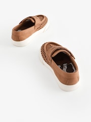 Tan Brown Wide Fit (G) Woven Loafers - Image 7 of 8