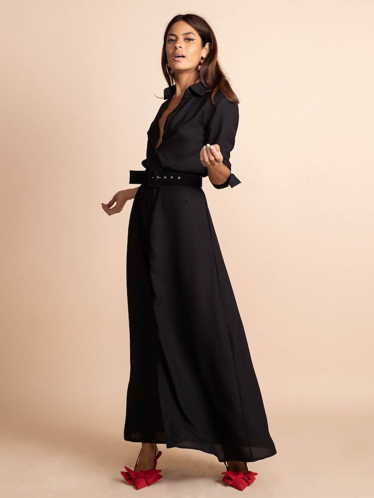 Schwarz - Dancing Leopard Dove Maxi-Hemdkleid - Bild 5 von 5 Schwarz - Dancing Leopard Dove Maxi-Hemdkleid - Bild 5 von 5