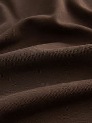 Brown Chocolate Regular Fit Short Sleeve Pique Polo Shirt - Image 7 of 8