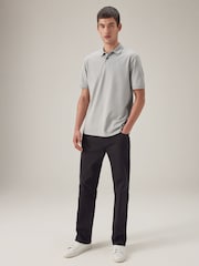 Grey Regular Fit Short Sleeve Pique Polo Shirt - Image 2 of 8
