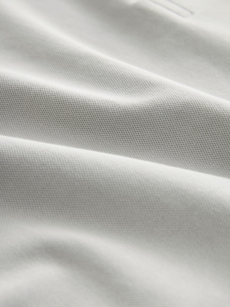 Grey Regular Fit Short Sleeve Pique Polo Shirt - Image 8 of 8