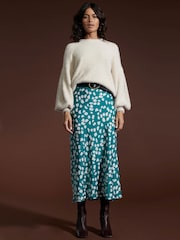 Dancing Leopard Renzo Satin Midi Skirt - Image 1 of 4