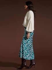 Dancing Leopard Renzo Satin Midi Skirt - Image 3 of 4