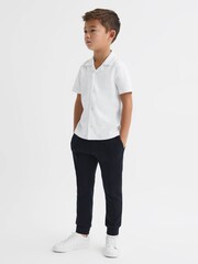 Reiss White Caspa 13-14 yrs Cotton Cuban Collar Shirt - Image 1 of 6