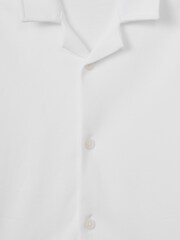 Reiss White Caspa 13-14 yrs Cotton Cuban Collar Shirt - Image 6 of 6