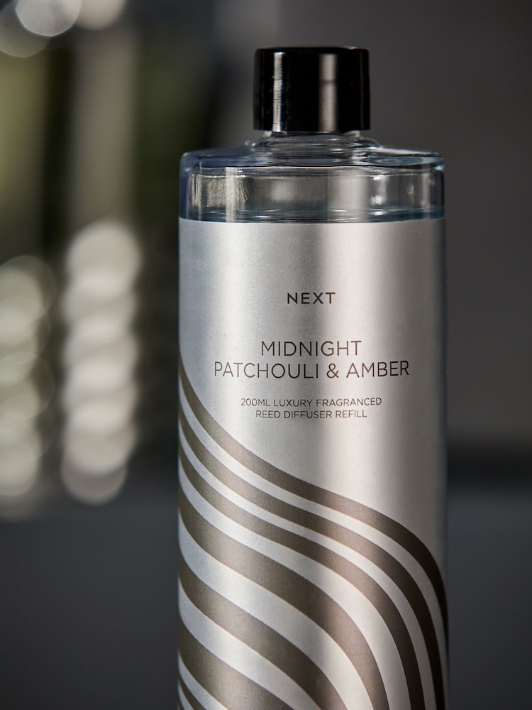 Midnight Patchouli and Amber 200ml Fragranced Reed Diffuser Refill - Image 2 of 3