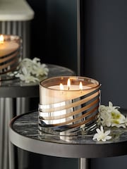 Silver Midnight Patchouli and Amber 3 Wick Scented Candle - Image 1 of 3