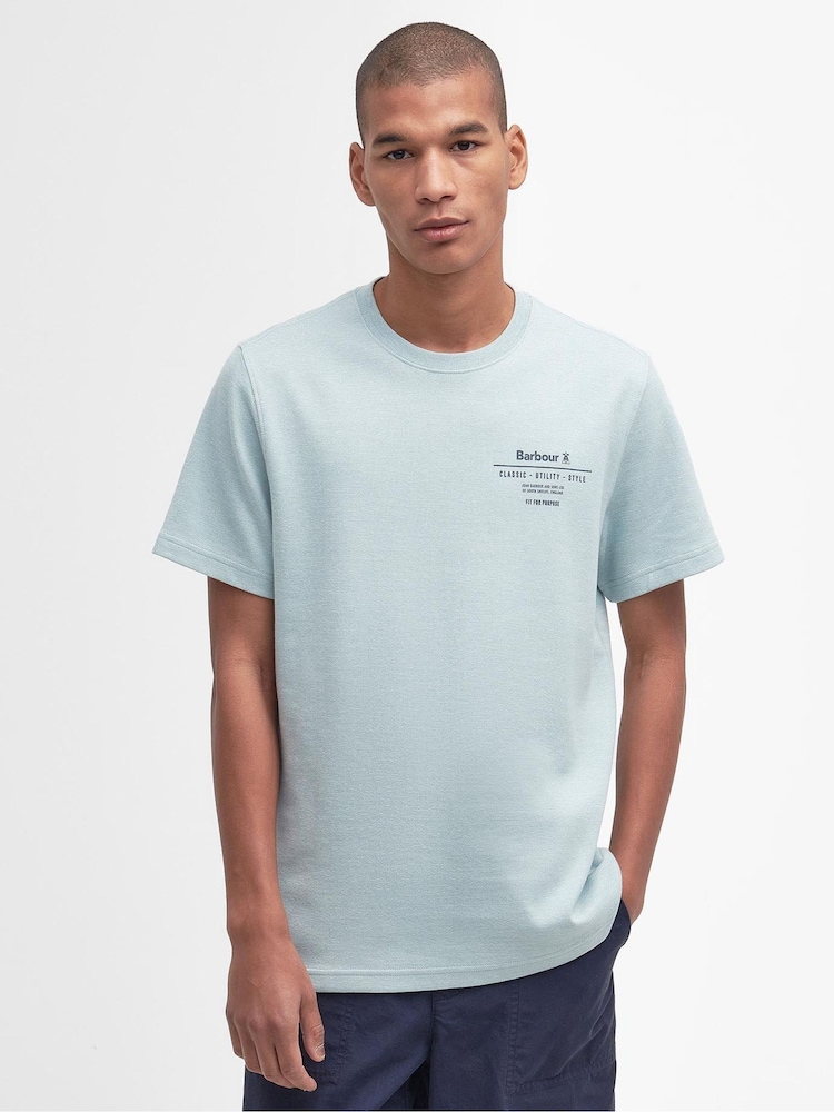 Barbour® Blue Chalk Huckley T-Shirt - Image 1 of 6 Barbour® Blue Chalk Huckley T-Shirt - Image 1 of 6