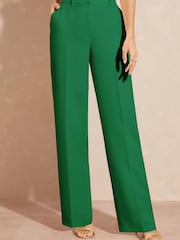 Love & Roses Green High Waist Wide Leg Tailored Trousers - Image 1 of 4