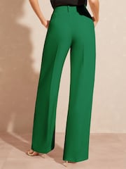 Love & Roses Green High Waist Wide Leg Tailored Trousers - Image 3 of 4