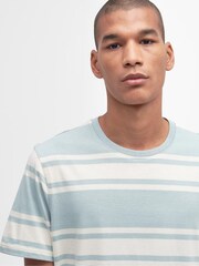 Barbour® Blue Chalk 100% Cotton Kilton Stripe T-Shirt - Image 4 of 6