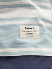 Barbour® Blue Chalk 100% Cotton Kilton Stripe T-Shirt - Image 5 of 6