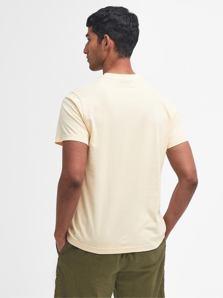 Barbour® Yellow Haze 100% Cotton Terra Dye Logo T-Shirt - Image 2 of 5